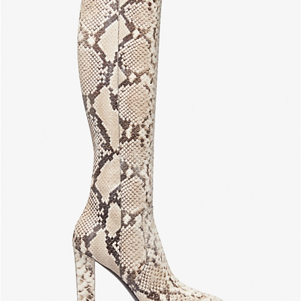 Carly Python Embossed Leather Boot - Picture 9 of 12